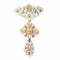 Pendentif Croix « à la Jeannette » - Pendentif en or rouge 18k, argent et diamants 58 Facettes 17124-0058