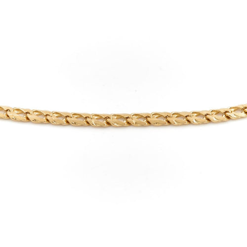 Collier Collier maille forçat facettée en or jaune 18 carats 58 Facettes 1719201CN