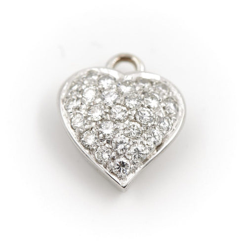 Pendentif Pendentif Coeur Or blanc Diamant 58 Facettes 1720114CN