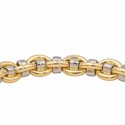 Bracelet Bracelet maille souple en or jaune et or blanc 18 carats 58 Facettes 1720322CN