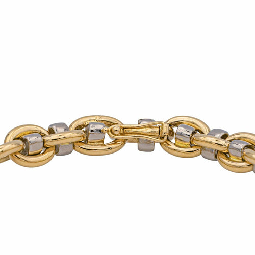 Bracelet Bracelet maille souple en or jaune et or blanc 18 carats 58 Facettes 1720322CN