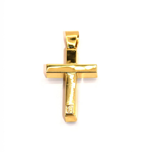 Pendentif Croix stylisée - Pendentif en or 18k bicolore 58 Facettes 93483209