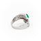 Bague 47 Bague Toi & Moi en or blanc 18 carats émeraudes et diamants 58 Facettes 1731222CN