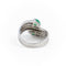 Bague 47 Bague Toi & Moi en or blanc 18 carats émeraudes et diamants 58 Facettes 1731222CN