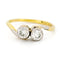 Bague 50.5 Bague Toi et Moi en or jaune 18 carats et platine, diamants 58 Facettes 5313ECE474A6486682BAC5A47E2D50B7