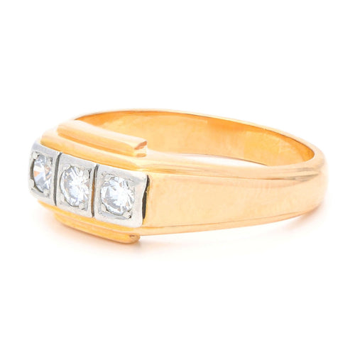 Bague 61 Bague trilogie en or blanc et or jaune 18 carats, diamants 58 Facettes 6A6425E36CD842E88C0D2E6E1AA79B92
