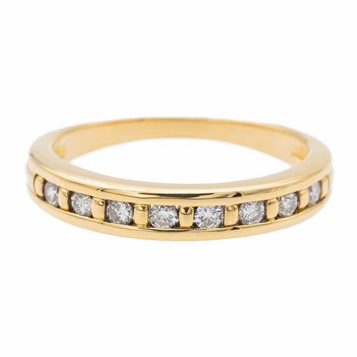 Bague 51 Bague demi-alliance en or blanc 18 carats et diamants 58 Facettes 1733143CN