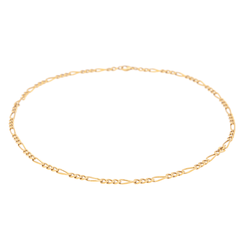 Collier Collier maille alternée en or jaune 18 carats 58 Facettes 1733195CN