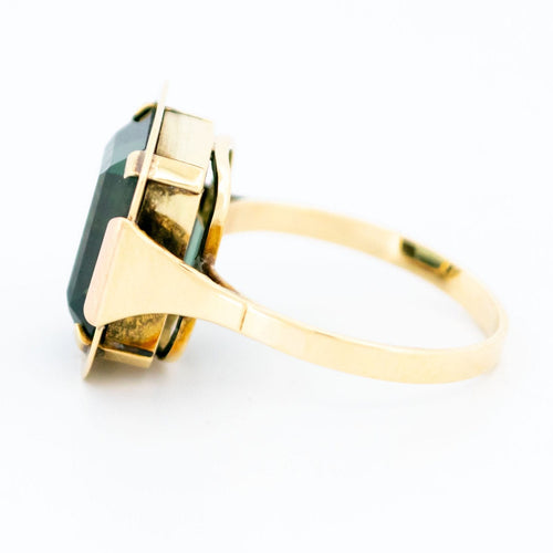 Bague 54 W. Been - Bague solitaire en or jaune 14 carats et spinelle synthétique 58 Facettes 4900B12D3FA24E9B81B19370D159EC87