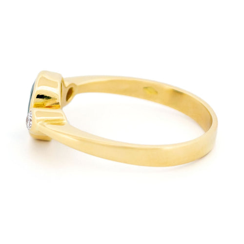 Bague 54.5 Bague trilogie saphir et diamants en or jaune 18 carats 58 Facettes AAEC329B19CE4F6ABE07820B6EF063DE