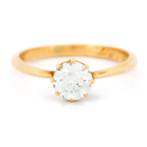 Bague 50 Bague solitaire en or jaune 14 carats et diamant 0,67 ct 58 Facettes E7B0B78B1E4549C3876B65816C9177BF