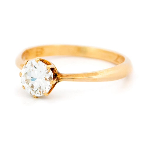 Bague 50 Bague solitaire en or jaune 14 carats et diamant 0,67 ct 58 Facettes E7B0B78B1E4549C3876B65816C9177BF
