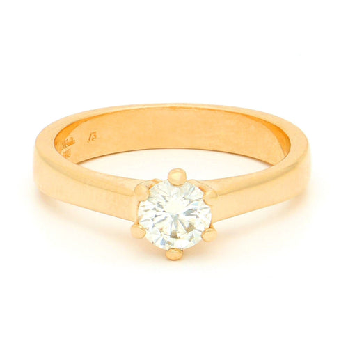 Bague 52 Bague solitaire en or jaune 18 carats et diamant 0,50 ct 58 Facettes 390F3040FCA3484EA0CB3540B3864FBF