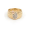 Bague 59 Bague en or jaune et or rose 18 carats pavée de diamants 58 Facettes 1751361CN