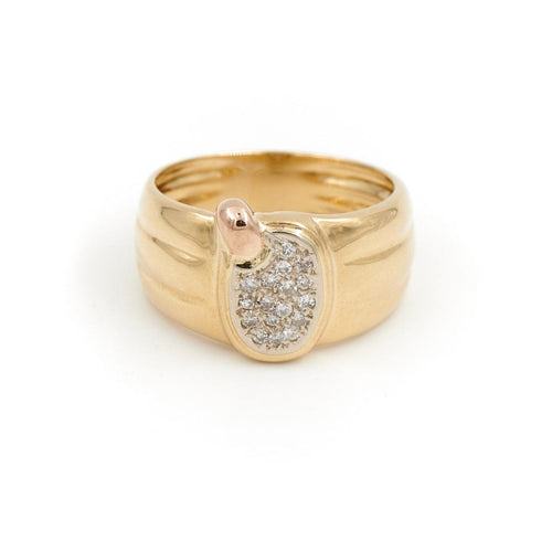 Bague 59 Bague Or jaune, Or rose Diamant 58 Facettes 1751361CN