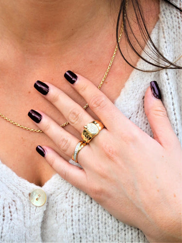 Bague 59 Bague Or jaune, Or rose Diamant 58 Facettes 1751361CN