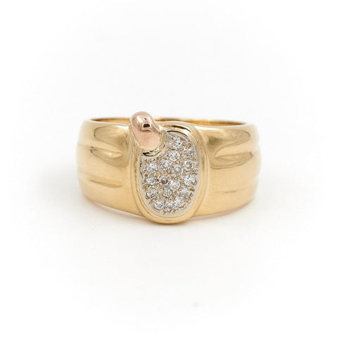 Bague 59 Bague Or jaune, Or rose Diamant 58 Facettes 1751361CN