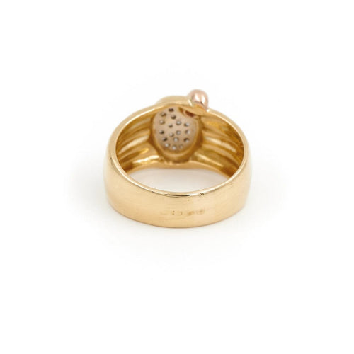 Bague 59 Bague Or jaune, Or rose Diamant 58 Facettes 1751361CN