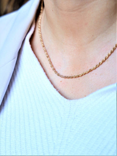 Collier Collier en or jaune 18 carats, chaîne torsadée 58 Facettes 1752286CN