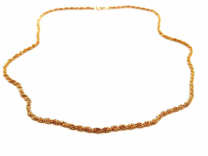 Collier Collier en or jaune 18 carats, chaîne torsadée 58 Facettes 1752286CN