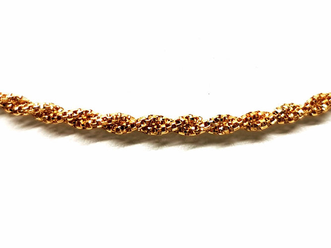 Collier Collier en or jaune 18 carats, chaîne torsadée 58 Facettes 1752286CN