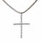 Collier Collier croix en or blanc 18 carats et diamants 58 Facettes 1752355CN