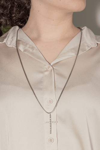 Collier Collier Or blanc Diamant 58 Facettes 1752355CN