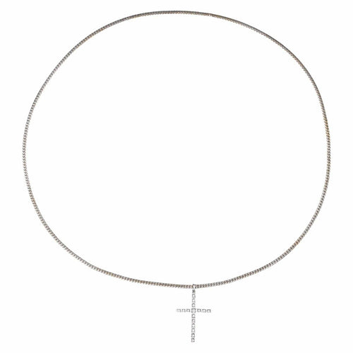 Collier Collier Or blanc Diamant 58 Facettes 1752355CN