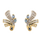 Boucles d'oreilles Boucles d'oreilles en or jaune et blanc 18 carats saphirs et diamants 58 Facettes 1752578CN