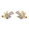 Boucles d'oreilles Boucles d'oreilles en or jaune et blanc 18 carats saphirs et diamants 58 Facettes 1752578CN