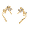 Boucles d'oreilles Boucles d'oreilles en or jaune et blanc 18 carats saphirs et diamants 58 Facettes 1752578CN