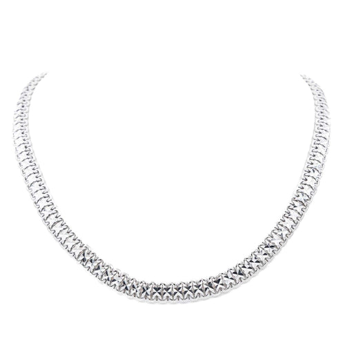 Collier Collier en or blanc 18 carats, maille souple 58 Facettes 1763144CN