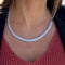 Collier Collier en or blanc 18 carats, maille souple 58 Facettes 1763144CN