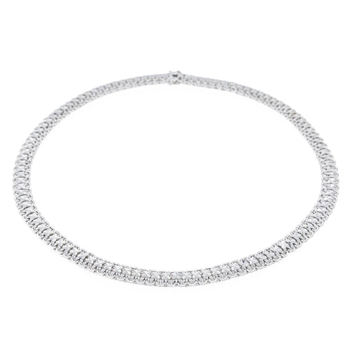 Collier Collier en or blanc 18 carats, maille souple 58 Facettes 1763144CN