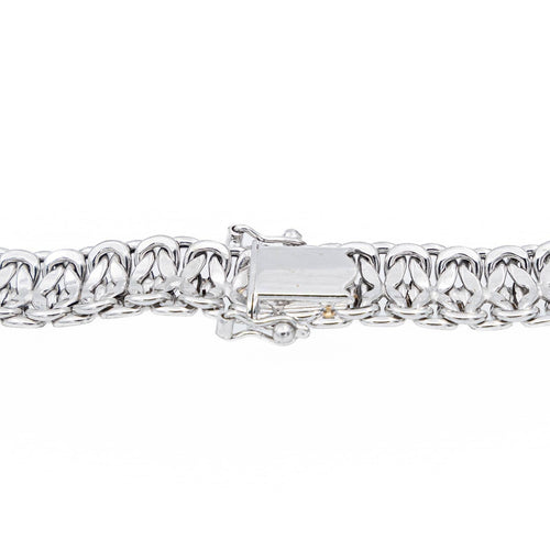 Collier Collier en or blanc 18 carats, maille souple 58 Facettes 1763144CN