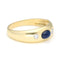Bague 59 Bague gitane en or jaune 14 carats avec saphir et diamants 58 Facettes 038386F14D9A403B99651F0751D37B04