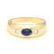 Bague 59 Bague gitane en or jaune 14 carats avec saphir et diamants 58 Facettes 038386F14D9A403B99651F0751D37B04