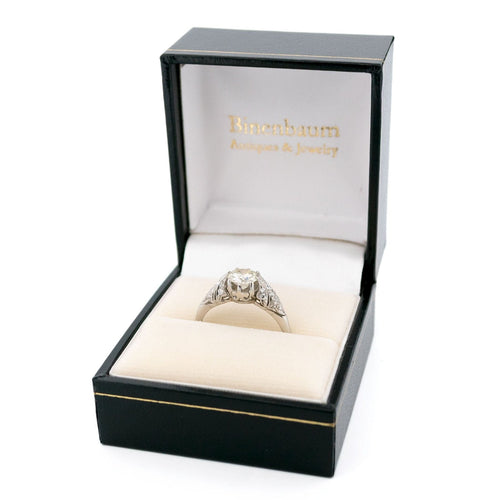 Bague 57 Art déco - Bague solitaire en platine et diamants 58 Facettes 1B60153AA3164ED1922EA025B5115CC8