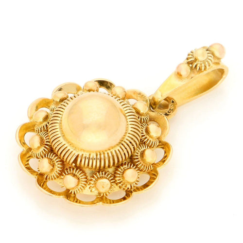 Pendentif Pendentif Zeeuwse Knop des années 1950 en or jaune 14 carats 58 Facettes D419577EC0B3412B94CE48975022CE7F