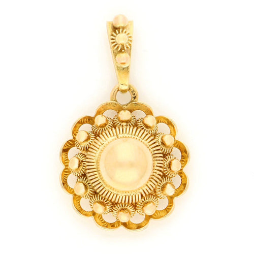 Pendentif Pendentif Zeeuwse Knop des années 1950 en or jaune 14 carats 58 Facettes D419577EC0B3412B94CE48975022CE7F