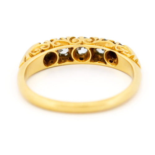 Bague 54 Bague rangée en or jaune et blanc 18 carats et diamants 58 Facettes ABC794FCE91E4FDFA54DF932F88E235B