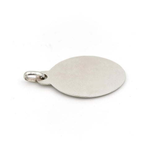 Pendentif Dorgay - Pendentif religieux ovale en or blanc 18 carats 58 Facettes 1783183CN