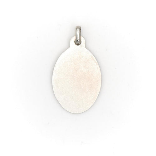 Pendentif Dorgay - Pendentif religieux ovale en or blanc 18 carats 58 Facettes 1783183CN