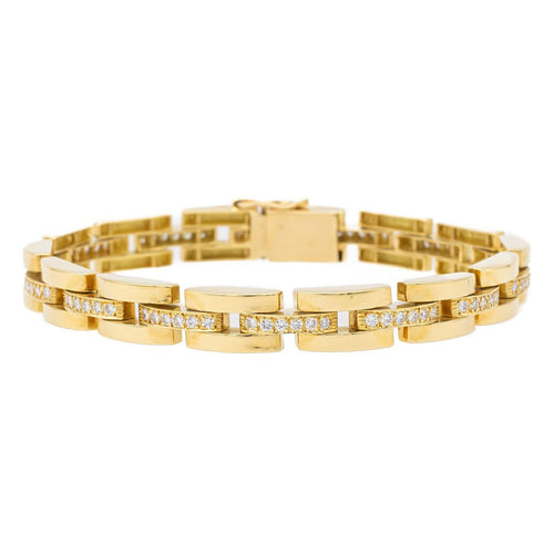 Bracelet Bracelet en or jaune 18 carats serti de diamants 58 Facettes 1783214CN
