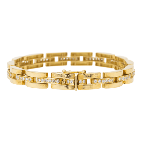 Bracelet Bracelet en or jaune 18 carats serti de diamants 58 Facettes 1783214CN