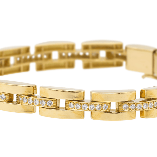 Bracelet Bracelet en or jaune 18 carats serti de diamants 58 Facettes 1783214CN