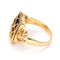 Bague 61 Bague treillis en or jaune 14 carats, diamants et émail 58 Facettes E9D02CAC82424A9E93FB62EBBFAA7096