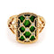 Bague 61 Bague treillis en or jaune 14 carats, diamants et émail 58 Facettes E9D02CAC82424A9E93FB62EBBFAA7096