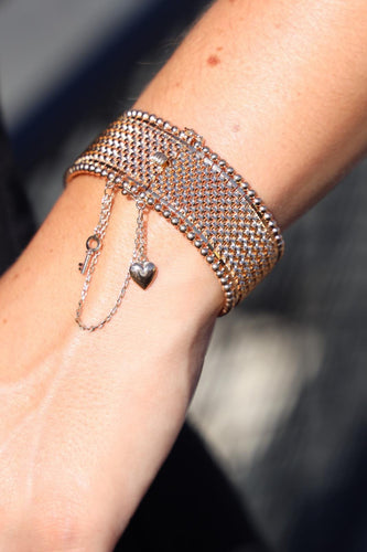 Bracelet Bracelet manchette en or rose 18 carats 58 Facettes 1791790CN