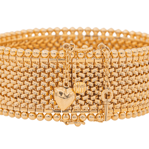 Bracelet Bracelet manchette en or rose 18 carats 58 Facettes 1791790CN